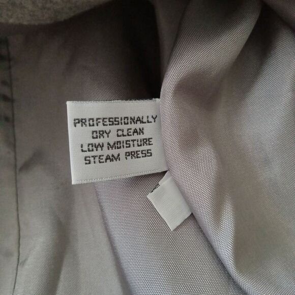 Herman Kay Vintage Gray Wool Blend Classic Button Front Peacoat Women's Size 10 - Picture 6 of 12